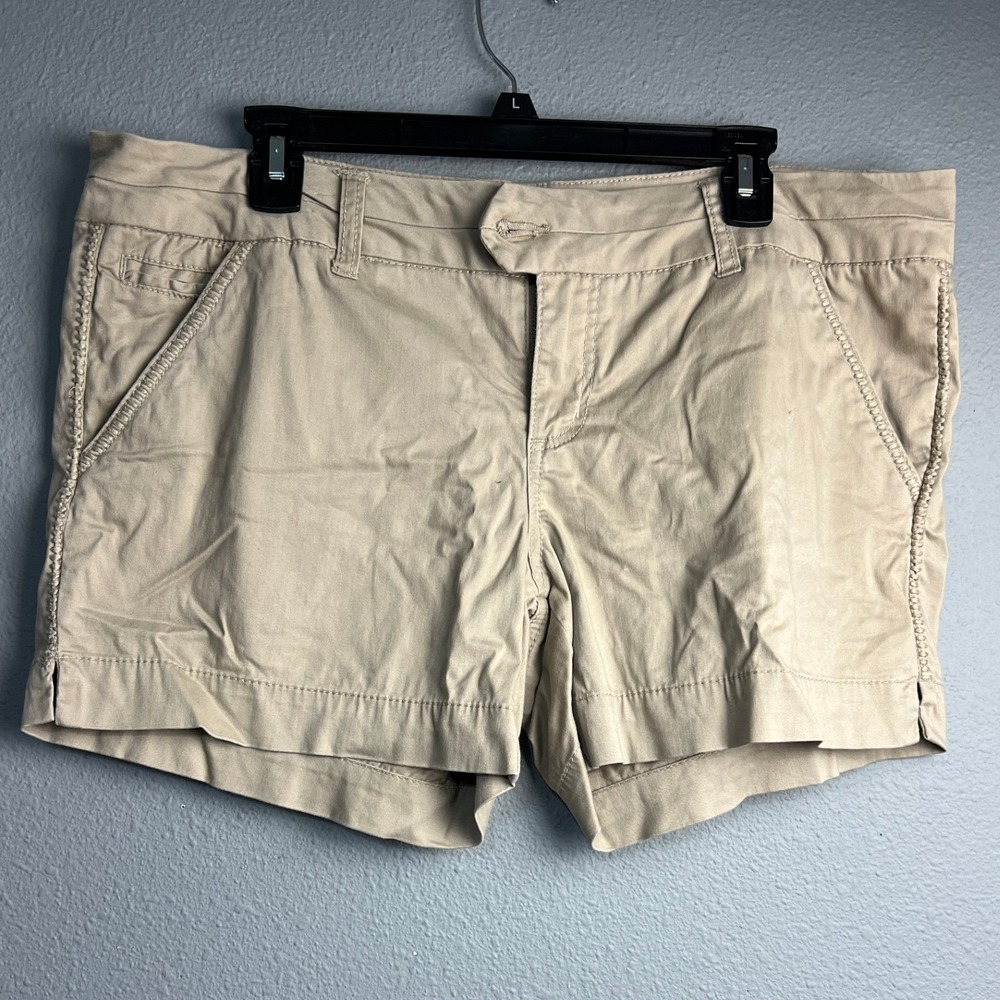 Freestyle Revolution Womens Khaki Shorts Tan Stretch Cotton Size 17 Gorpcore